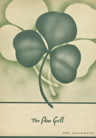 Pine Grill menu, Janurary 11, 1950