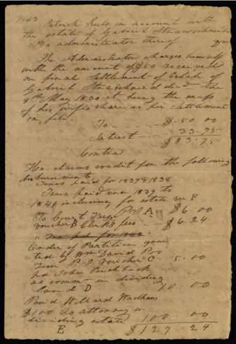 Judgments made on the estate of Gabriel Strauscheider