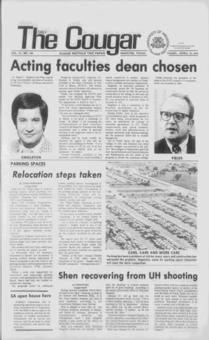 The Daily Cougar. Vol. 41, No. 104, April 24, 1975.