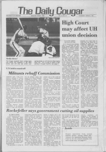 The Daily Cougar. Vol. 46, No. [106], March 6, 1980.