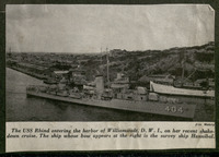 USS Rhind at the harbor of Willemstad