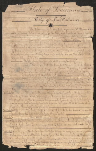 Texas Land Scrip Articles of Agreement