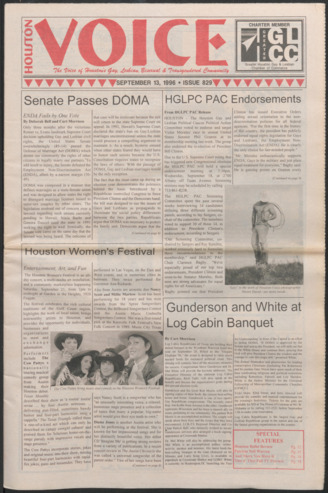 Houston Voice, No. 829, September 13, 1996