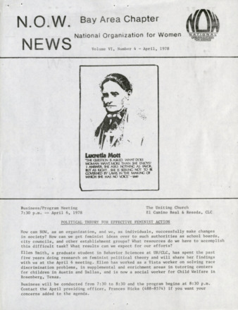 NOW News Bay Area Chapter, Vol. 6, No. 4, April 1978