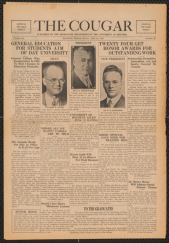 The Cougar, Vol. 1, No. 30, May 24, 1935