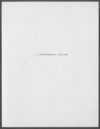 Carroll Harris Simms Correspondence, 1940-1980