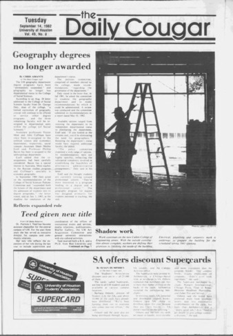 The Daily Cougar. Vol. 49, No. 8, September 14, 1982.