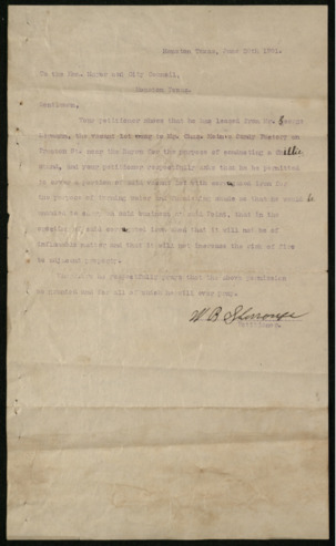 Petition to erect corrugated roof