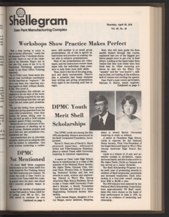 Shellegram, Vol. 43, No. 16, April 20, 1978