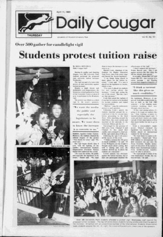 The Daily Cougar. Vol. 51, No. 101, April 11, 1985.