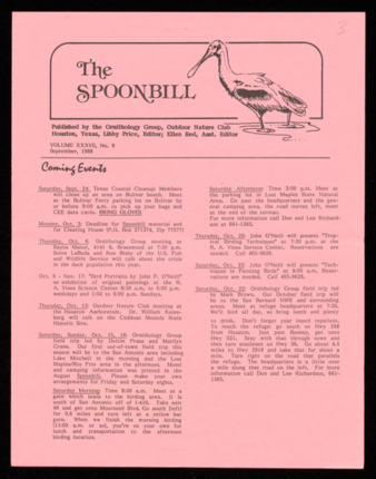 The Spoonbill, Vol. 37, No. 9, September 1988