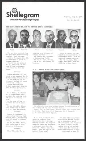 Shellegram, Vol. 41, No. 28, July 15, 1976