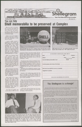 Shellegram, Vol. 48, No. 15, April 14, 1983