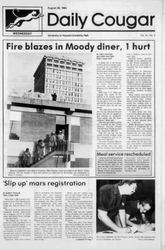 The Daily Cougar. Vol. 51, No. 2, August 29, 1984.